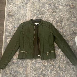 Green leather jacket!